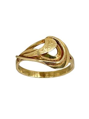 Grawerowany złoty pierścionek