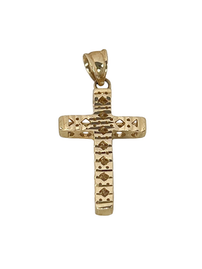 Gyldent kors vedhæng lavet af gult guld