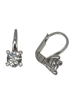 Iconic women's earrings in white gold with zircons