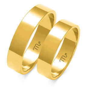 Klasisks laulības gredzens ar plakanu profilu A-113