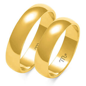 Klasisks laulības gredzens ar pusapaļu profilu A-103