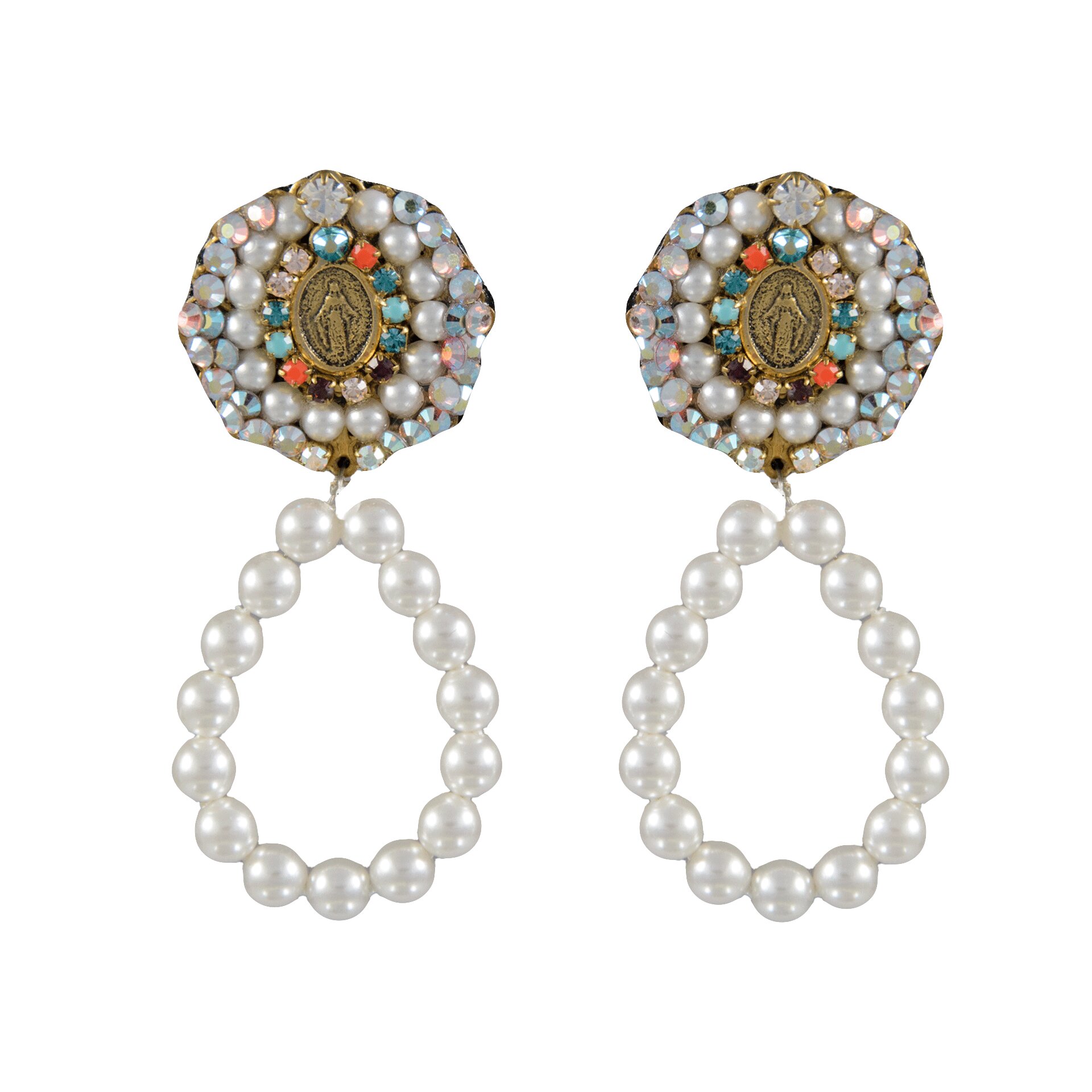 LINDA'S DREAM Hochzeit weiße Ohrringe mit Perlen