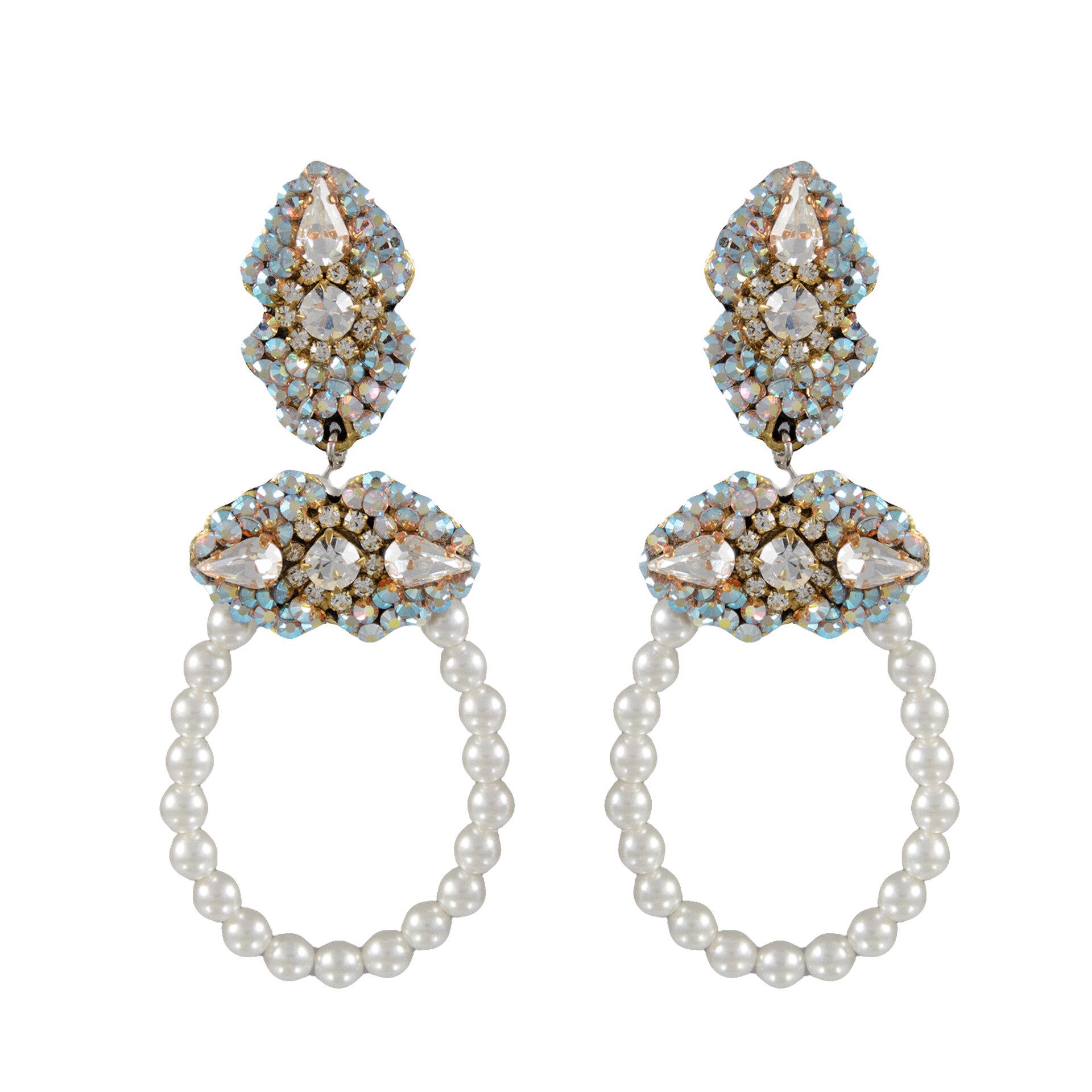 LINDA'S DREAM Hochzeit weiße Ohrringe mit Perlen