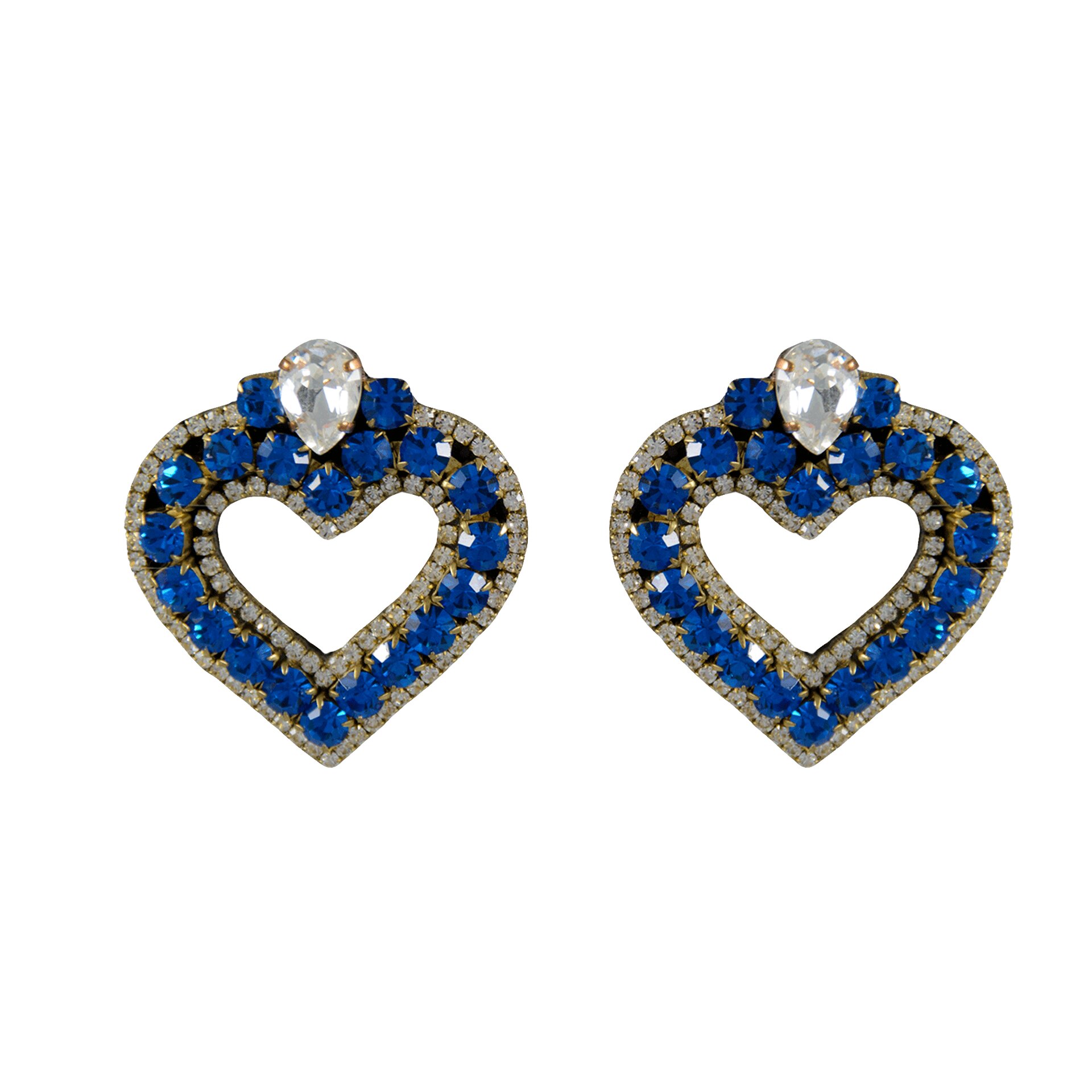 LINDA'S DREAM mėlynos širdelės su preciosa kristalu