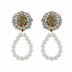 LINDA'S DREAM wedding white earrings with pearls
