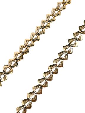 Moderna dvobarvna zlata ogrlica