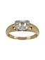Očarujúci zásnubný prsteň dvojfarebný so zirkónom Zlatica