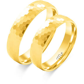 One-color shiny golden hoops