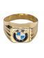Pánský zlatý prsten s logem