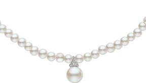 Pearl necklace with diamonds Miluna PCL2506