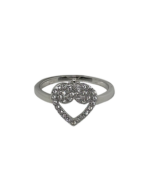 Petra Toth prsten u obliku srca s kristalima