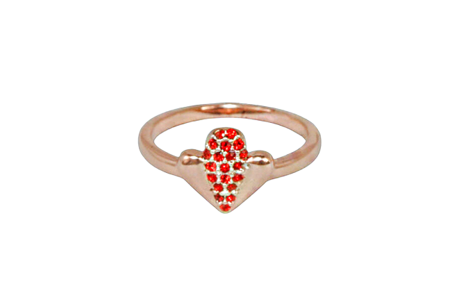 Petra Toth ring med røde krystaller