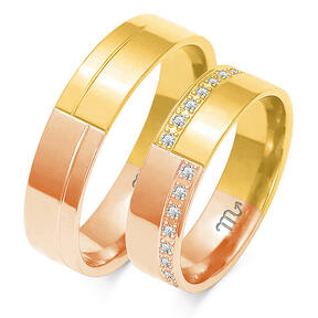 Premium vjenčano prstenje sa sjajnim kamenčićima