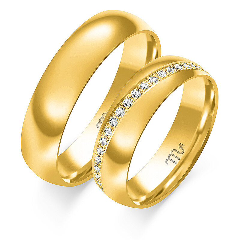 Raznobojno sjajno vjenčano prstenje sa kamenčićima