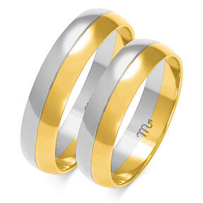 Shiny wedding ring with engraving A-202