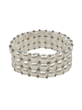 Silberarmband mit Perlen
