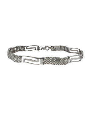 Silver bracelet with antique patterns