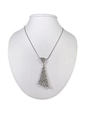 Silver pendant with crystals
