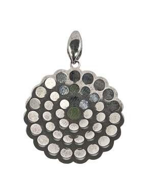 Silver wheel pendant