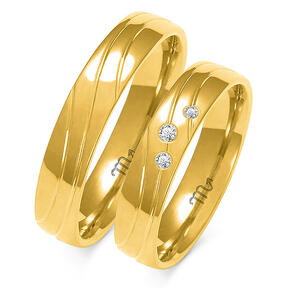 Single-color wedding band with semi-round profile A-137