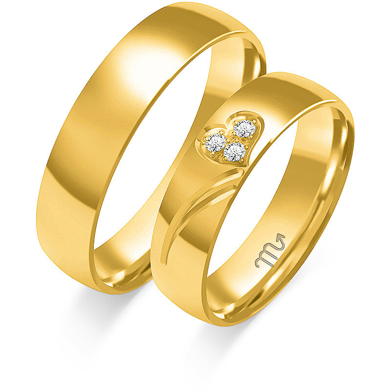 Sjajno vjenčano prstenje sa srcima i kamenčićima