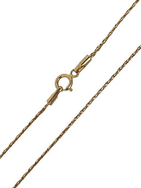 Solid gold chain with pattern 1.0 mm