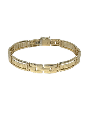 Solid gold men's solid bracelet