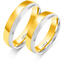 Spīdīgi divkrāsu laulības gredzeni ar gravējumu