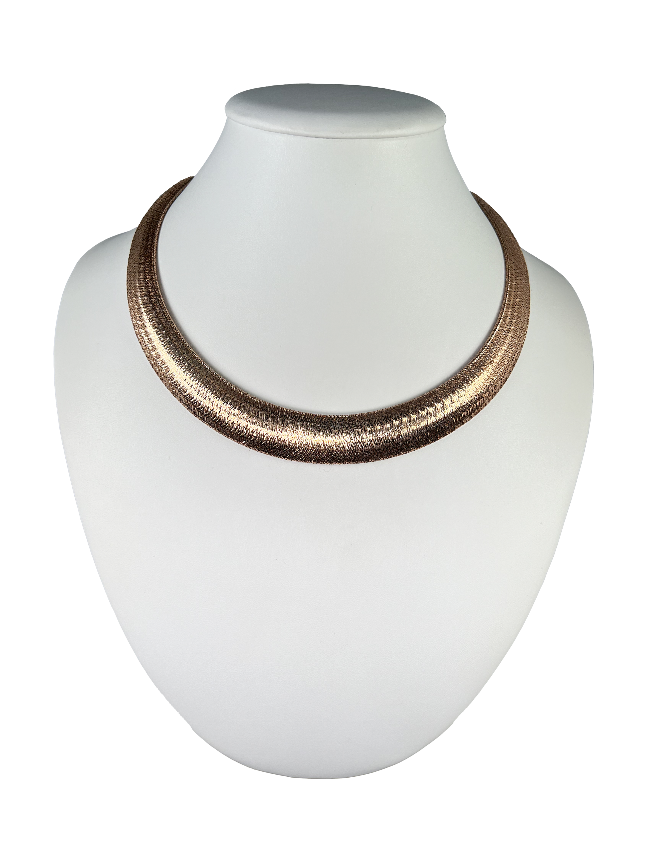 Stříbrný náhrdelník s povrchovou úpravou pletený vzor