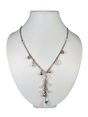 Strieborný náhrdelník s Ab kryštálmi a guľôčkami