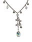 Strieborný náhrdelník s Ab kryštálmi a guľôčkami