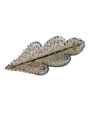 Two-tone gold brooch
