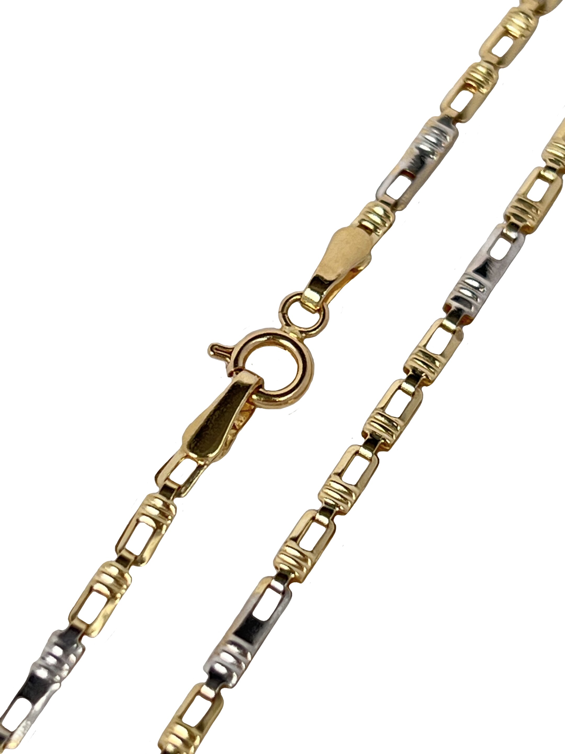 Two-tone gold chain Patterned 2.1 mm