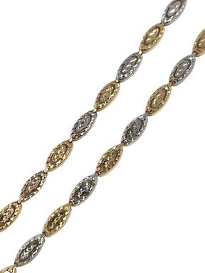 Two-tone gold chain with a pattern of 4.4 mm