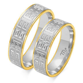 Vestuviniai žiedai senoviniais raštais