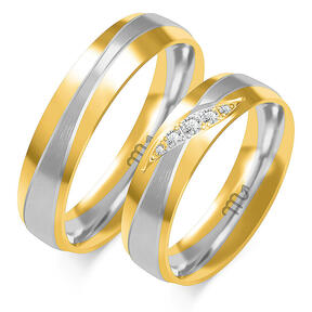 Vjenčano prstenje s matiranjem i valovima