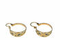 Zlaté náušnice so vzorom a gravírom kruhy