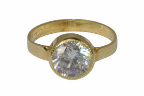 Златен пръстен с циркон