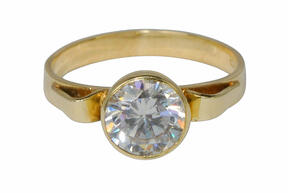 Златен пръстен с циркон