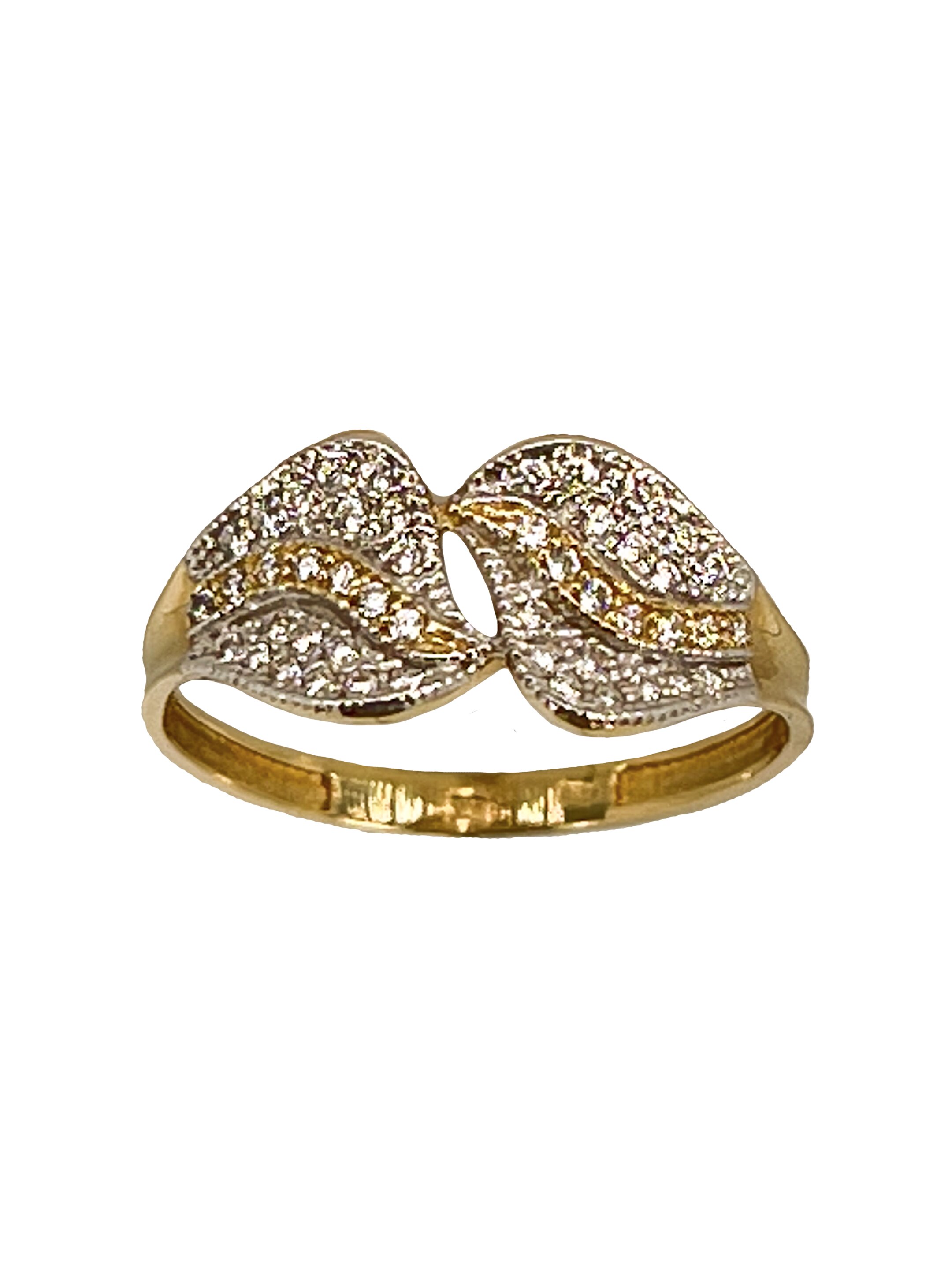 Златен пръстен с циркони
