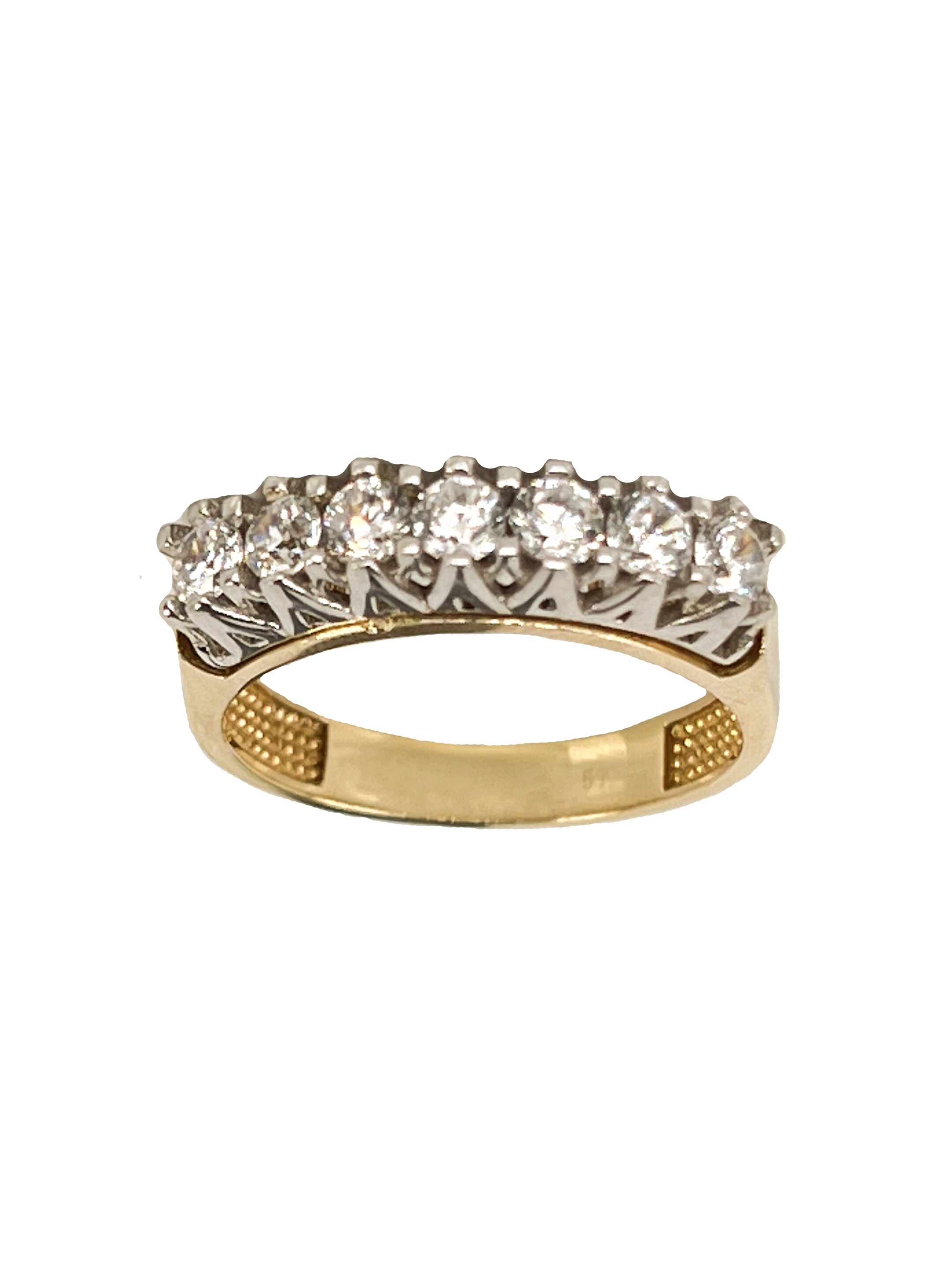 Златен пръстен с циркони