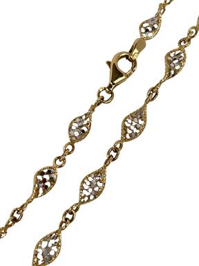 Zlatni ženski lančić dvobojni 5,1 mm