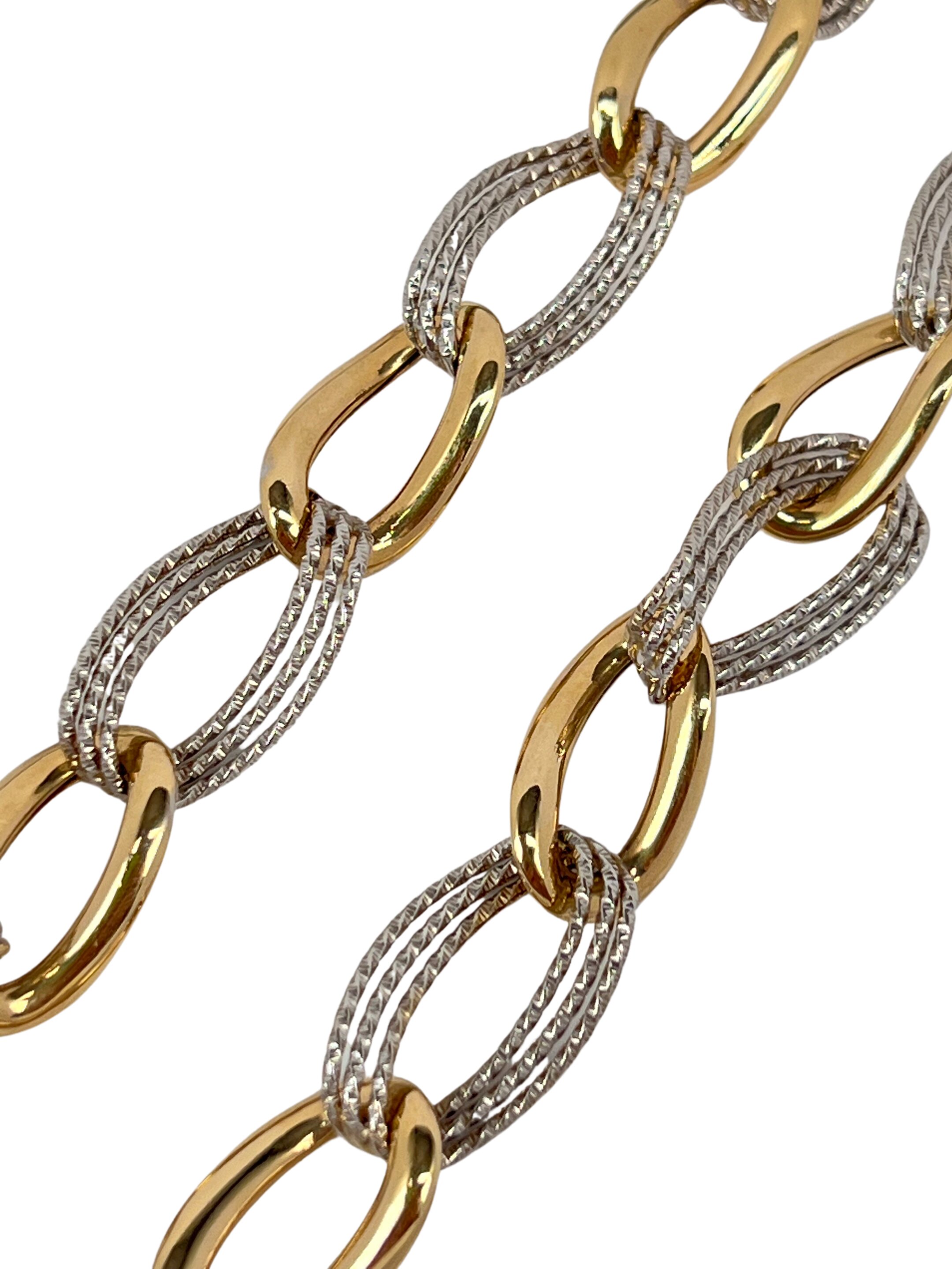 Zlatý dámský náhrdelník dvoubarevný