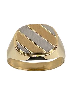Zlatý dvojfarebný prsteň