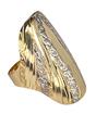 Zlatý dvojfarebný prsteň vzorovaný