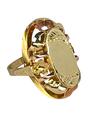 Zlatý dvoubarevný prsten s gravírem