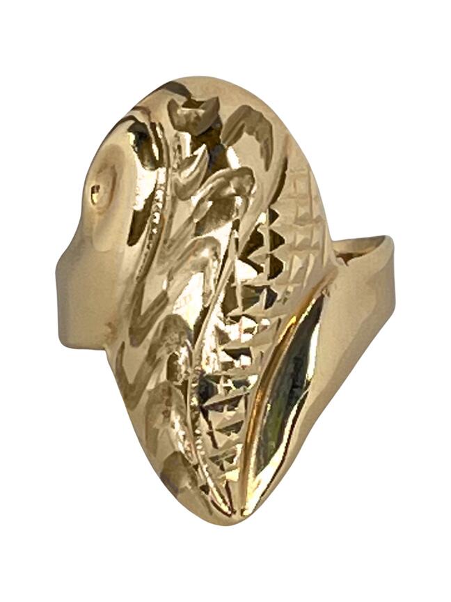 Zlatý gravírovaný prsten Panama III.