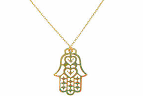 Zlatý náhrdelník Ruka Fatimy