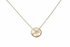 Zlatý náhrdelník s křížkem v kroužku