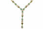 Zlatý náhrdelník so zelenými zirkónmi Exclusive